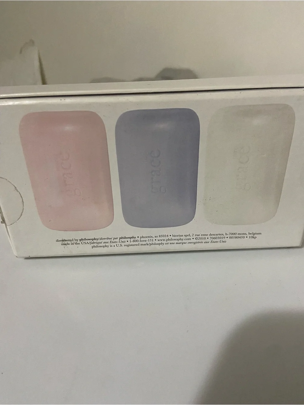 Philosophy State of Grace Boxed 3 Bars Soap Amazing Baby Pure Grace Discontinued
